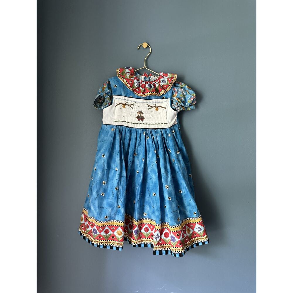 Smocked‎ Bee And Honey Bear Dress
